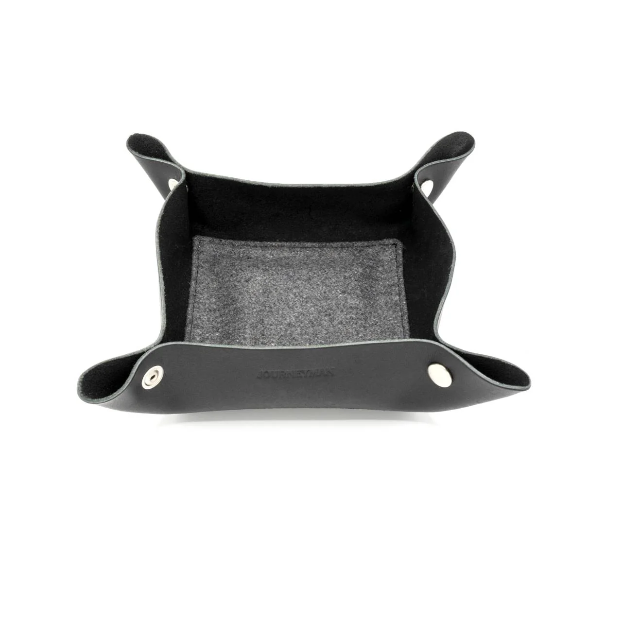 Journeyman Handcrafts Leather Valet Tray, Black - Image 3